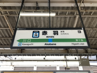 赤羽駅から西川口駅の乗車記録(乗りつぶし)写真