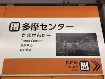 上北台駅から多摩センター駅の乗車記録(乗りつぶし)写真