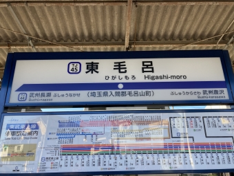 東毛呂駅 写真:駅名看板