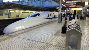 豊橋駅から新横浜駅の乗車記録(乗りつぶし)写真
