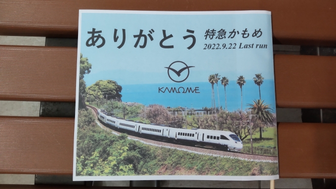 鉄道乗車記録の写真:旅の思い出(4)        「長崎駅で配った特急かもめ号のフラッグです。」