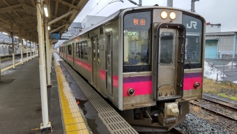 金浦駅から羽後牛島駅の乗車記録(乗りつぶし)写真