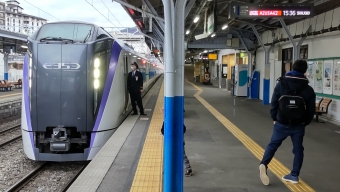 上諏訪駅から新宿駅の乗車記録(乗りつぶし)写真
