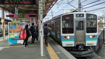 塩尻駅から上諏訪駅の乗車記録(乗りつぶし)写真