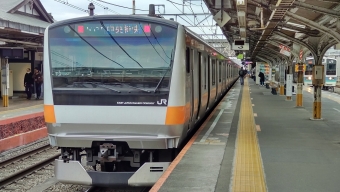 高尾駅から新宿駅の乗車記録(乗りつぶし)写真