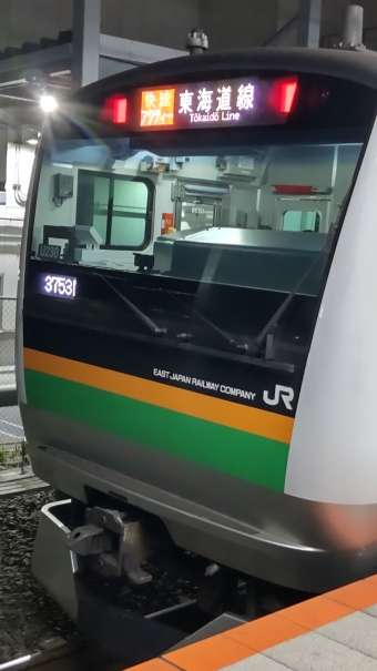 川崎駅から藤沢駅の乗車記録(乗りつぶし)写真