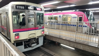 新宿駅から調布駅の乗車記録(乗りつぶし)写真