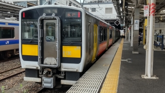 上菅谷駅から水戸駅の乗車記録(乗りつぶし)写真