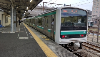 湯本駅から勝田駅の乗車記録(乗りつぶし)写真