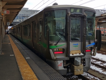 福岡駅から高岡駅の乗車記録(乗りつぶし)写真