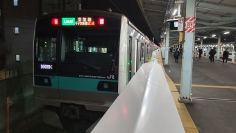 新松戸駅から取手駅の乗車記録(乗りつぶし)写真