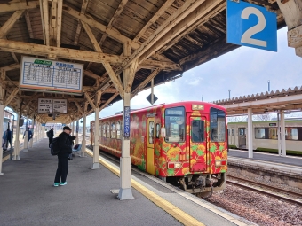 今泉駅から荒砥駅の乗車記録(乗りつぶし)写真