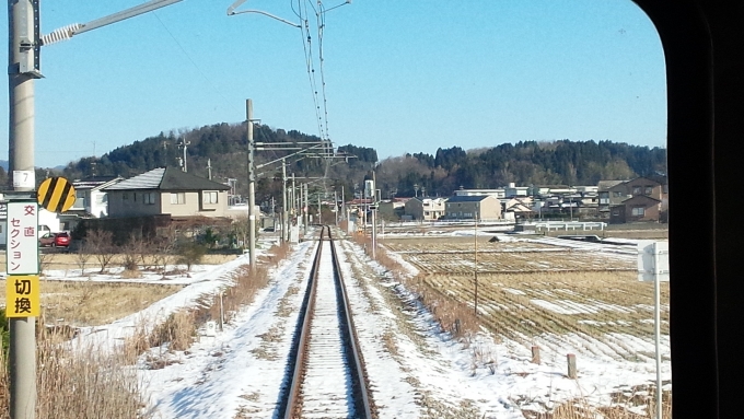 鉄道乗車記録の写真:車窓・風景(3)        「交流直流デッドセクションです。」
