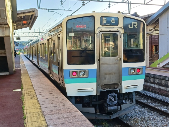 鉄道乗車記録の写真:乗車した列車(外観)(4)        「クハ210-3045号車です。」