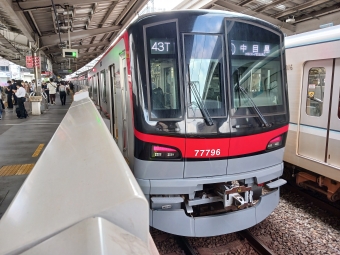 銀座駅から中目黒駅の乗車記録(乗りつぶし)写真
