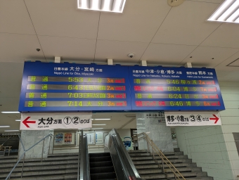 別府駅から大分駅の乗車記録(乗りつぶし)写真