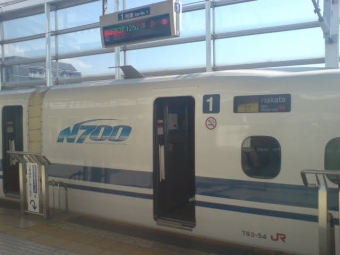 新横浜駅から京都駅の乗車記録(乗りつぶし)写真