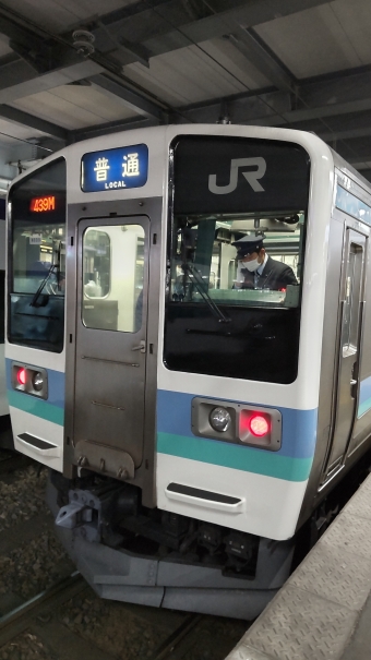 上諏訪駅から松本駅の乗車記録(乗りつぶし)写真