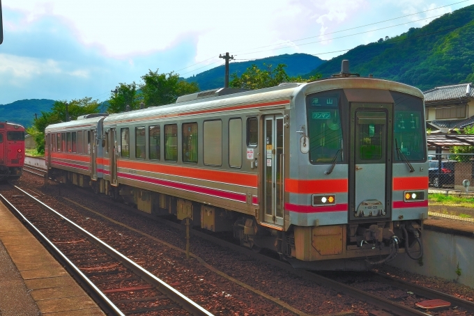 鉄道乗車記録の写真:乗車した列車(外観)(1)          「乗車した列車。キハ120-338です。」