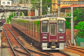 十三駅から夙川駅の乗車記録(乗りつぶし)写真