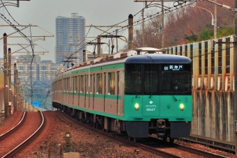 西神南駅から湊川公園駅の乗車記録(乗りつぶし)写真