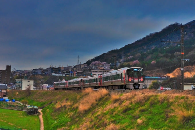 鉄道乗車記録の写真:乗車した列車(外観)(1)        「乗車した列車。クモハ227-80です。」