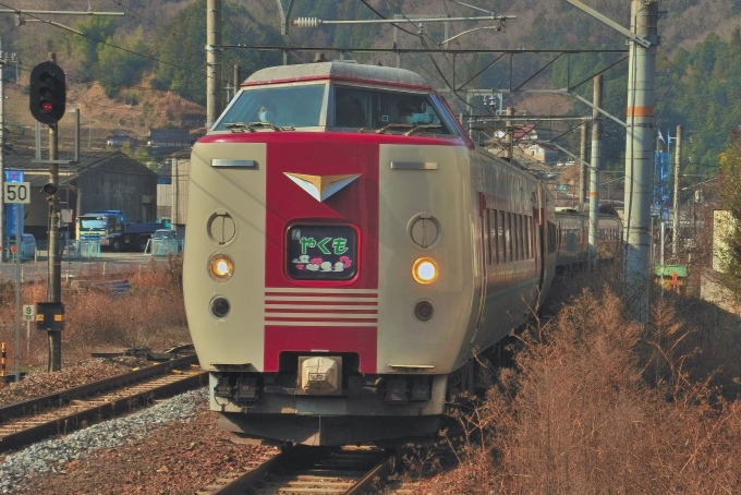 鉄道乗車記録の写真:列車・車両の様子(未乗車)(4)        「381系500番台のタイプでないL特急やくも絵入りヘッドマーク。」