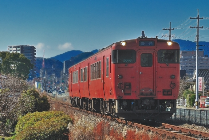 鉄道乗車記録の写真:乗車した列車(外観)(2)        「乗車した列車。キハ47系キハ47 100です。」