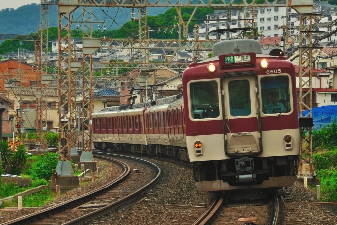 鉄道乗車記録の写真:乗車した列車(外観)(1)          「乗車した列車。8605Fです。
【近鉄8600系】」