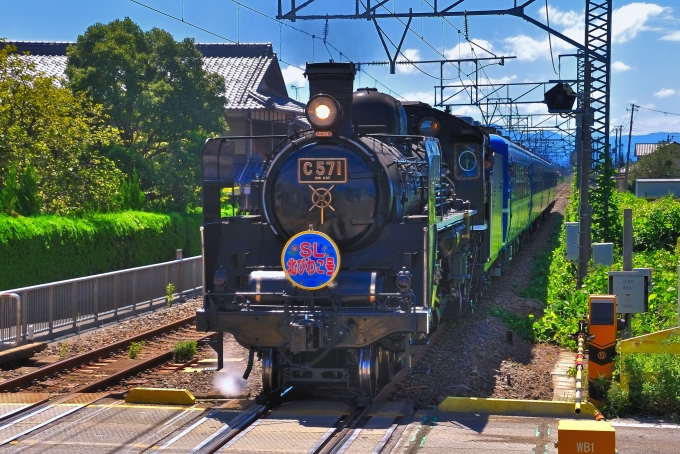 鉄道乗車記録の写真:乗車した列車(外観)(1)          「SL「北びわこ」。客層を問われる中で、よく乗車できたという感じです。」