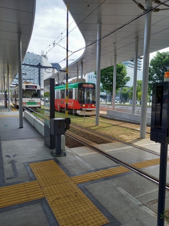通町筋停留場から熊本駅前停留場の乗車記録(乗りつぶし)写真