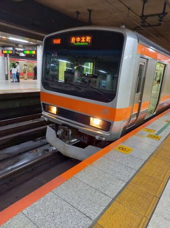 東京駅から西船橋駅の乗車記録(乗りつぶし)写真