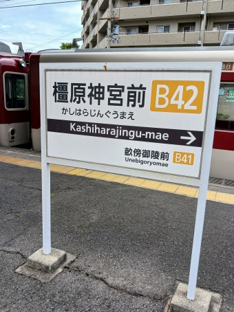 尺土駅から橿原神宮前駅の乗車記録(乗りつぶし)写真