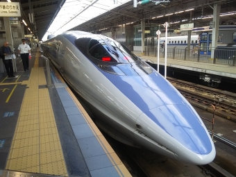 新大阪駅から岡山駅の乗車記録(乗りつぶし)写真
