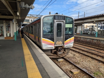 新津駅から長岡駅の乗車記録(乗りつぶし)写真
