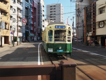 長崎駅前停留場から思案橋停留場の乗車記録(乗りつぶし)写真