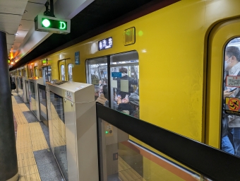 虎ノ門駅から渋谷駅の乗車記録(乗りつぶし)写真