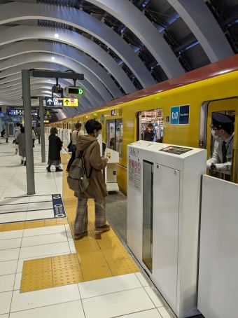 渋谷駅から新橋駅の乗車記録(乗りつぶし)写真
