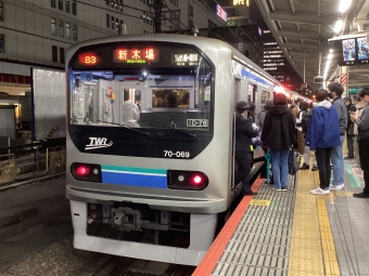 池袋駅から渋谷駅の乗車記録(乗りつぶし)写真