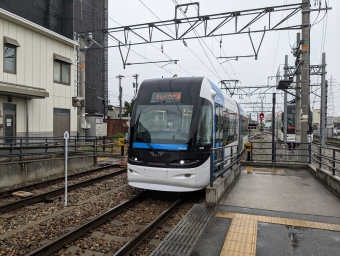 城川原駅から奥田中学校前駅の乗車記録(乗りつぶし)写真