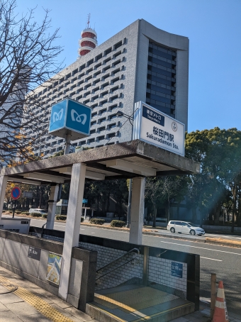 桜田門駅から辰巳駅の乗車記録(乗りつぶし)写真