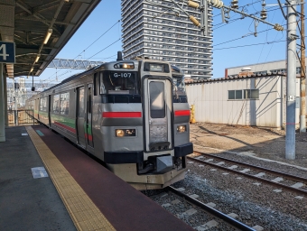 苗穂駅から岩見沢駅の乗車記録(乗りつぶし)写真