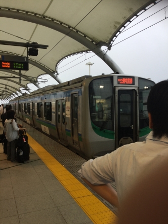 仙台空港駅から仙台駅の乗車記録(乗りつぶし)写真