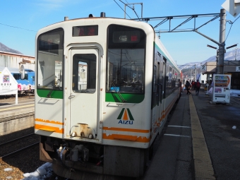 会津田島駅から会津若松駅の乗車記録(乗りつぶし)写真