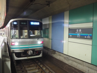 田園調布駅から目黒駅の乗車記録(乗りつぶし)写真