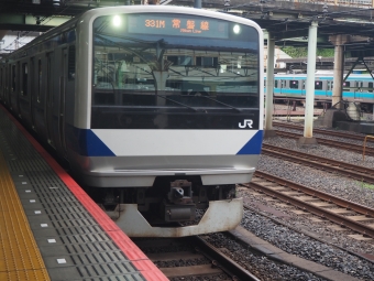 日暮里駅から水戸駅の乗車記録(乗りつぶし)写真