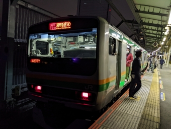 武蔵小杉駅から横浜駅の乗車記録(乗りつぶし)写真