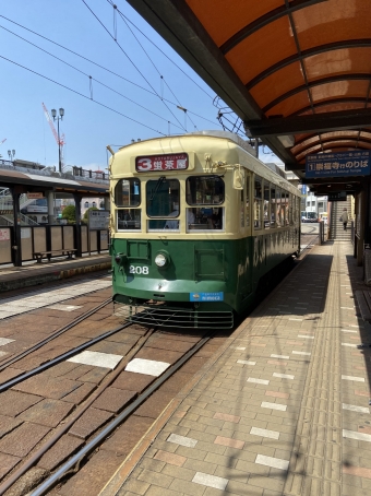 長崎駅前停留場から蛍茶屋停留場の乗車記録(乗りつぶし)写真
