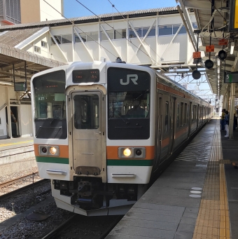 高崎駅から横川駅の乗車記録(乗りつぶし)写真