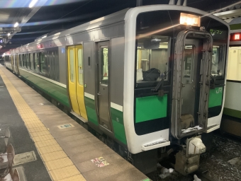 会津若松駅から西若松駅の乗車記録(乗りつぶし)写真